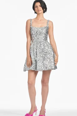 Sachin & Babi Fit & Flare|Mini<Quinn Dress - Silver Sequins Silversequins