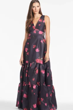 Sachin & Babi Sleeveless<Rori Gown - Malbec Tea Blooms Malbecteablooms
