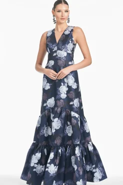 Sachin & Babi Plus Sizes|Sleeveless<Rori Gown - Midnight Glacial Rose Midnightglacialrose