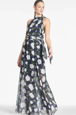 Sachin & Babi Plus Sizes|Sleeveless<Selena Gown - Navy/Ivory Moonlit Garden Navy/ivorymoonlitgarden