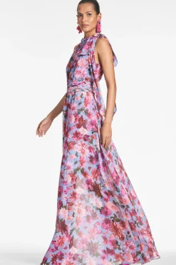 Sachin & Babi Sleeveless<Selena Gown - Pink/Periwinkle Dahlia Pink/periwinkledahlia