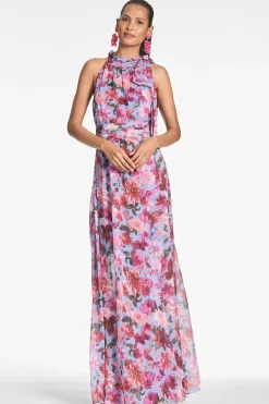 Sachin & Babi Sleeveless<Selena Gown - Pink/Periwinkle Dahlia Pink/periwinkledahlia