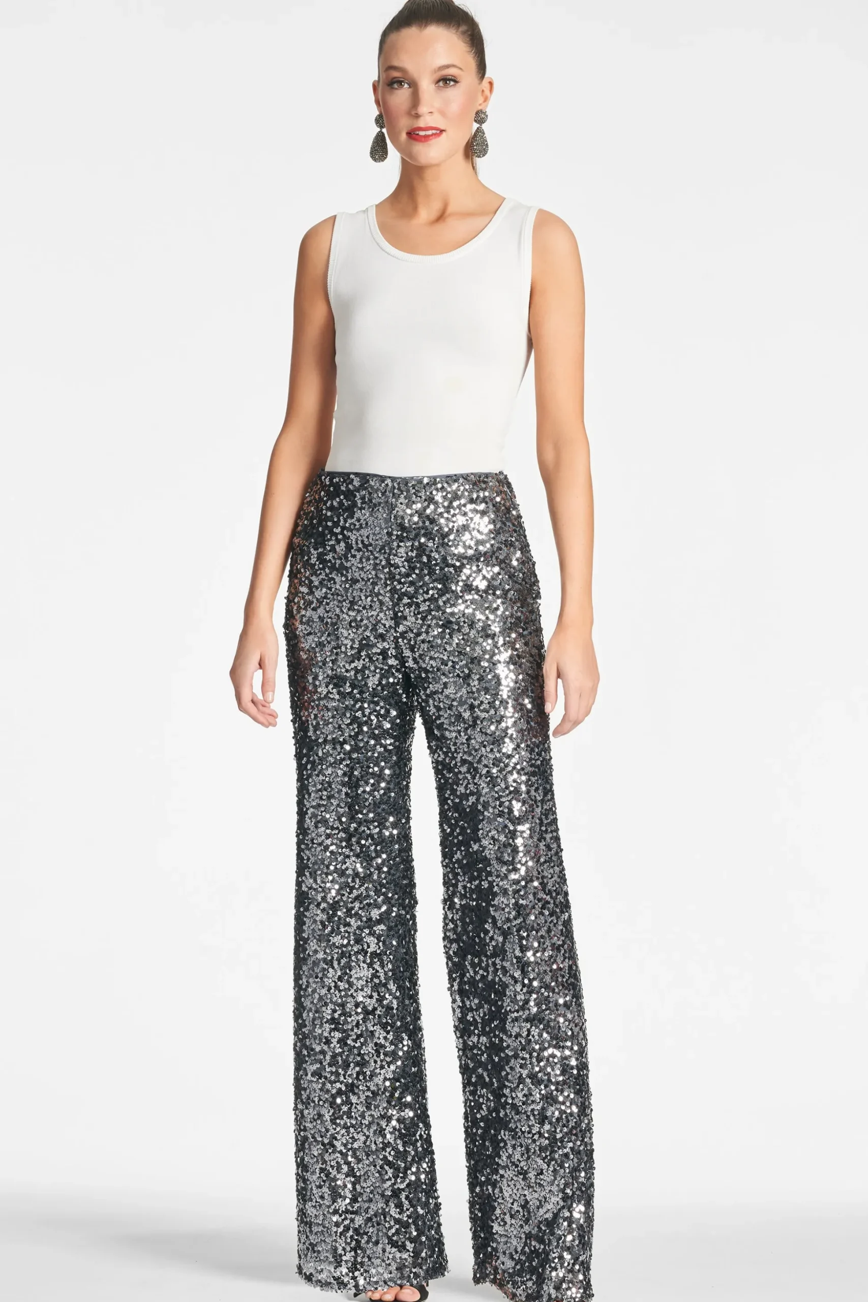 Sachin & Babi Matching Sets|Plus Sizes<Sequin Alli Pant - Gunmetal