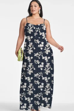 Sachin & Babi Plus Sizes|Sleeveless<Sienna Gown - Navy Venetia Petal Navyvenetiapetal