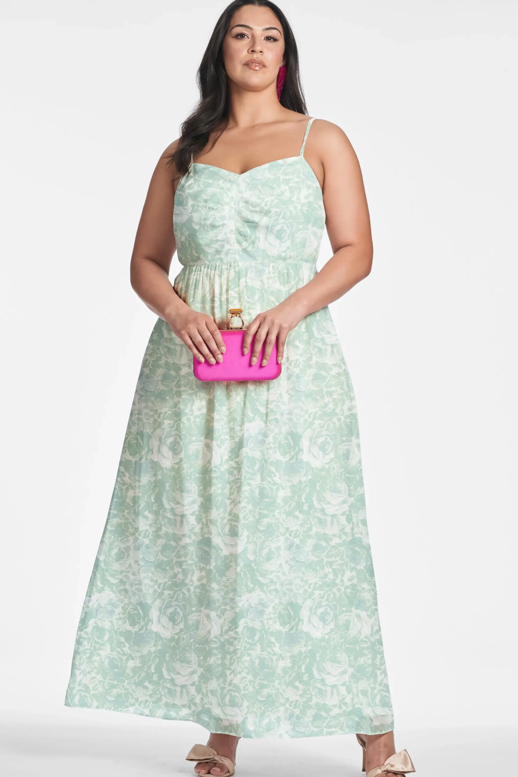 Sachin & Babi Sleeveless<Sienna Gown - Sage Painted Floral Sagepaintedfloral