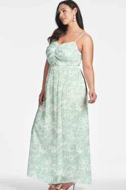 Sachin & Babi Sleeveless<Sienna Gown - Sage Painted Floral Sagepaintedfloral