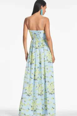 Sachin & Babi Sleeveless<Sienna Gown - Sky Citrine Floral Skycitrinefloral