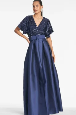 Sachin & Babi Plus Sizes|Short Sleeve<Simone Gown - Night Sky Nightsky