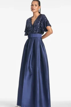 Sachin & Babi Plus Sizes|Short Sleeve<Simone Gown - Night Sky Nightsky