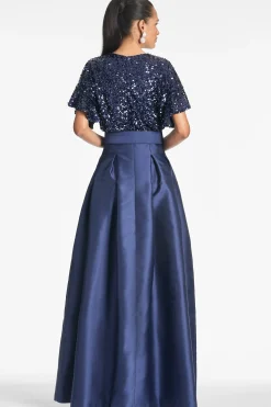 Sachin & Babi Plus Sizes|Short Sleeve<Simone Gown - Night Sky Nightsky