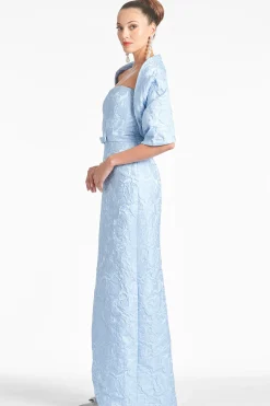 Sachin & Babi Shawls<The Hug Shawl - Ice Blue Jacquard Cloqué Iceblue