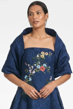 Sachin & Babi Shawls<The Hug Shawl - Jacquard Cloqué Midnight