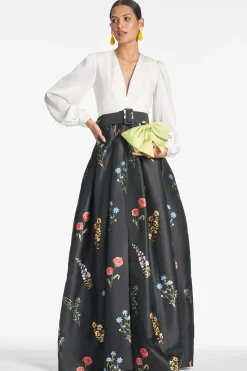 Sachin & Babi Plus Sizes|Long Sleeve<Zoe Gown - Off White/Noir Bouquet Offwhite/noirbouquet