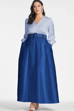 Sachin & Babi Plus Sizes|Long Sleeve<Zoe Gown - Periwinkle/Eclipse Periwinkle&eclipse